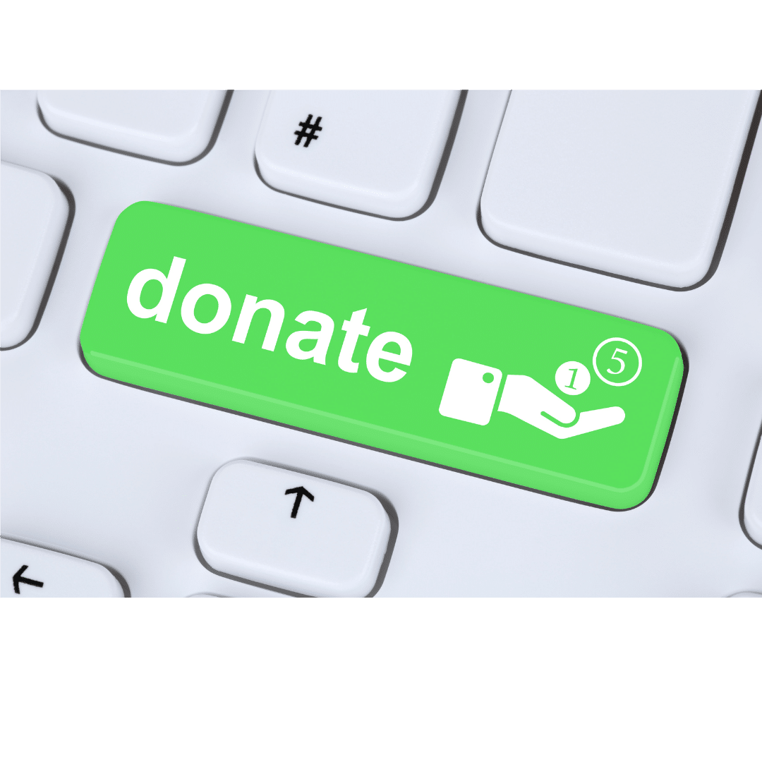 Workplace Giving. Keyboard with Donate Button