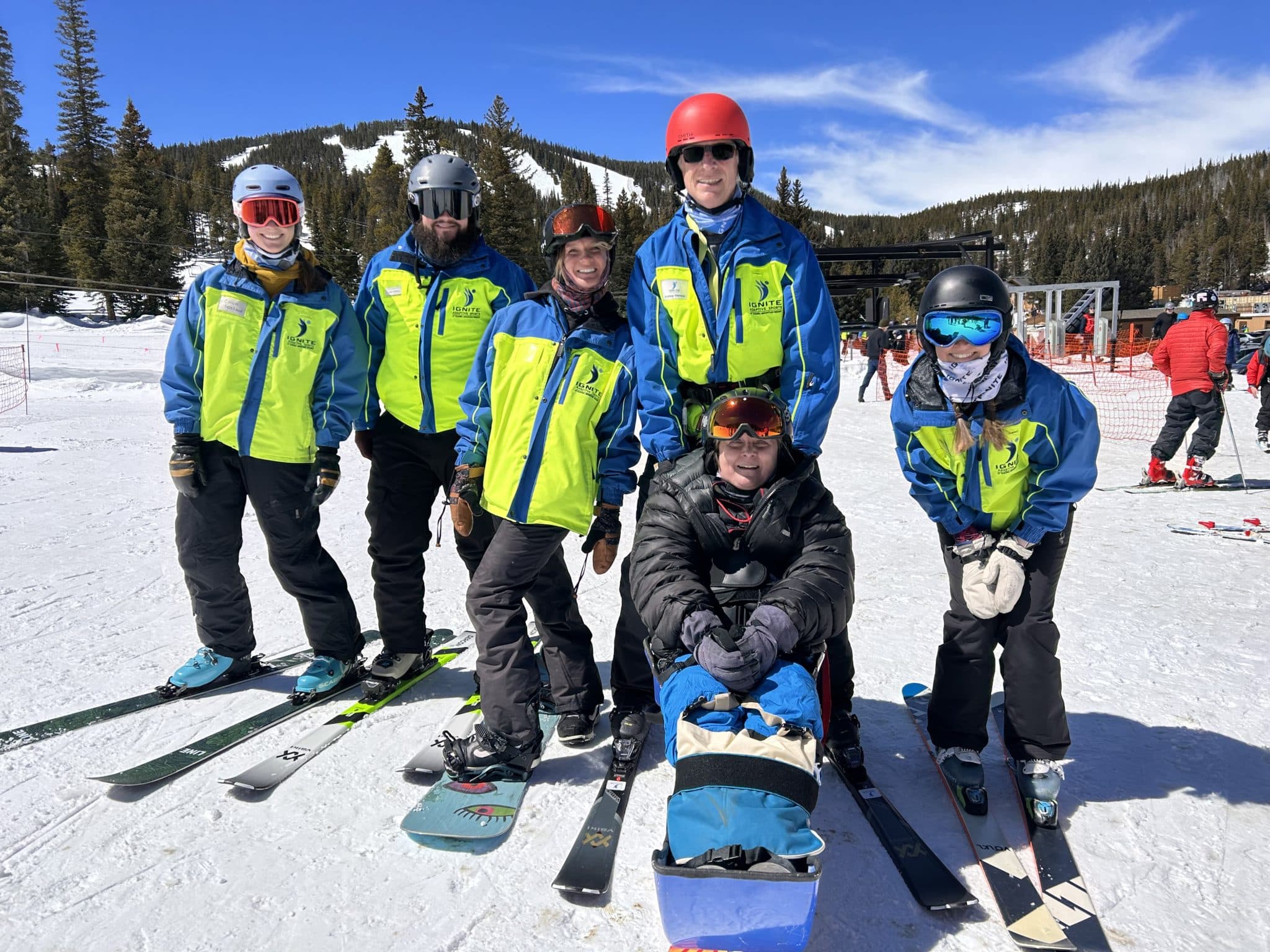 Christine Huber With Ignite Adaptive Skiing at Ski ALS at Eldora Mountain in Colorado